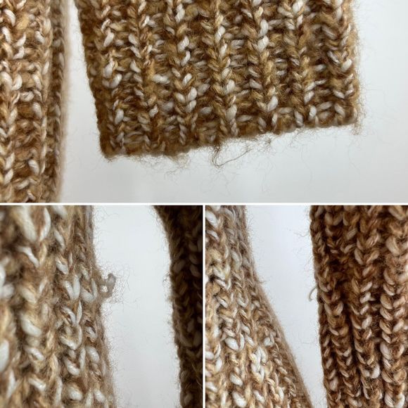Majorelle Helen Dress Size XS Mini Chunky Knit Sweater Camel Bodycon Long Sleeve - Picture 10 of 12